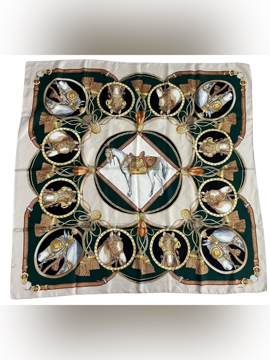 Stuttgart Accessories - Stuttgart silk Equestrian Print square Scarf